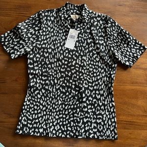 Michael Kors Metallic animal print top